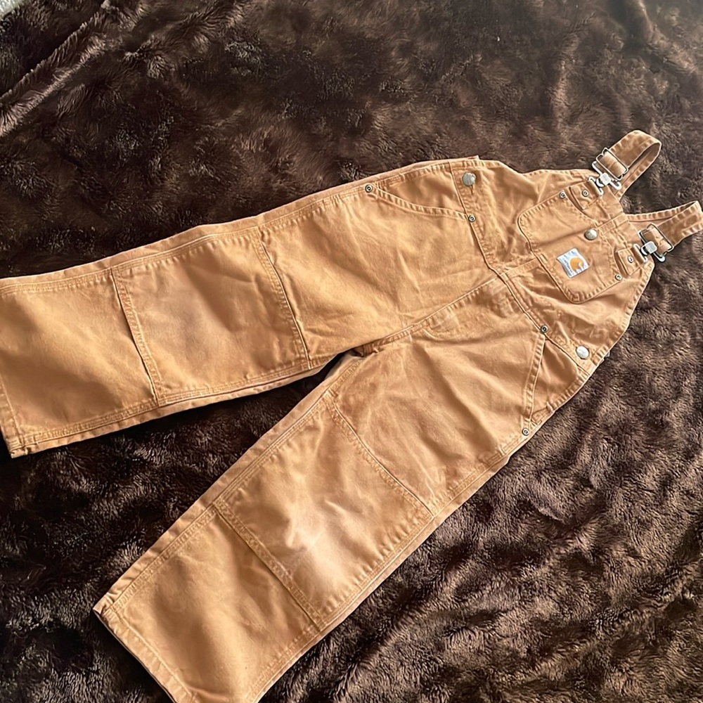 Carhartt overalls boy size 5 in GUC